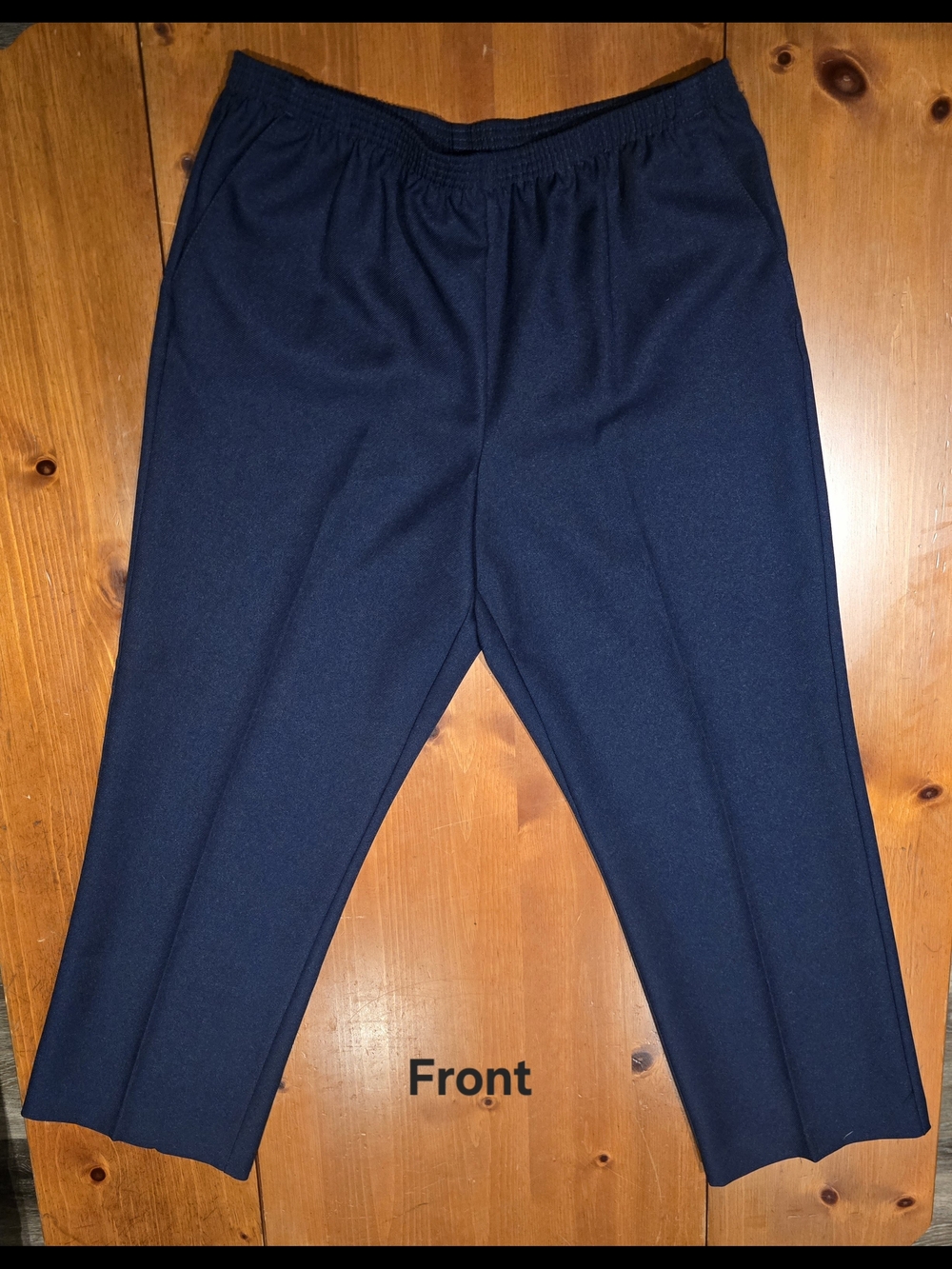 Alfred Dunner Women's Straight Leg Pants in Navy